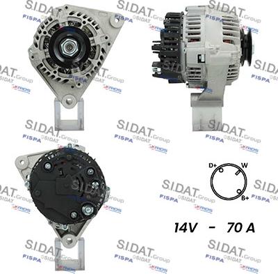 Sidat A12VA0246A2 - Alternatore www.autoricambit.com