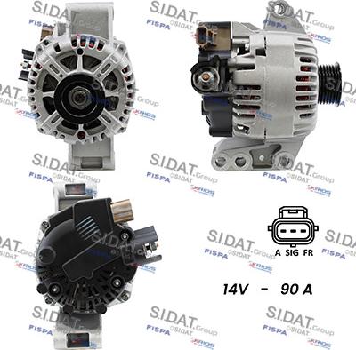 Sidat A12VA0200A2 - Alternatore www.autoricambit.com