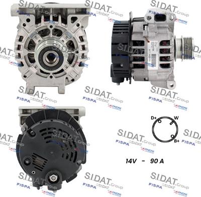 Sidat A12VA0271 - Alternatore www.autoricambit.com