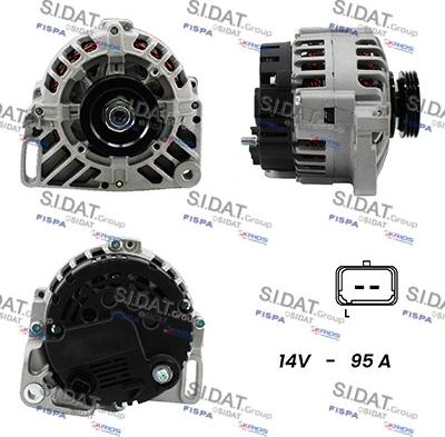 Sidat A12VA1015A2 - Alternatore www.autoricambit.com