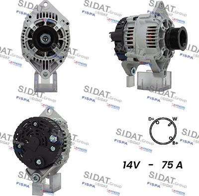 Sidat A12VA1022A2 - Alternatore www.autoricambit.com