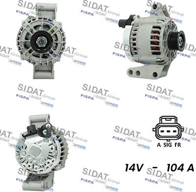 Sidat A12VS0060A2 - Alternatore www.autoricambit.com