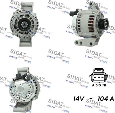 Sidat A12VS0060 - Alternatore www.autoricambit.com