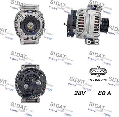 Sidat A24BH0016 - Alternatore www.autoricambit.com