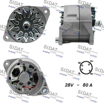 Sidat A24BH0078A2 - Alternatore www.autoricambit.com