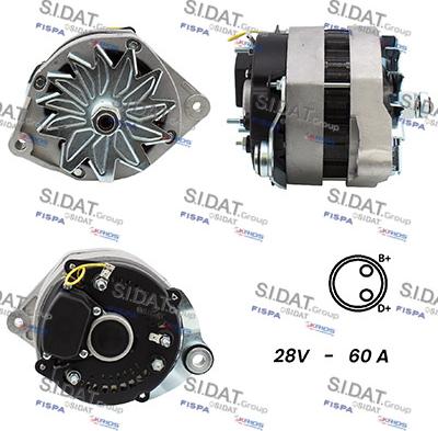 Sidat A24VA0060A2 - Alternatore www.autoricambit.com