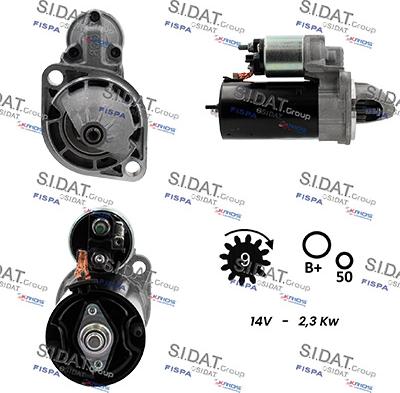 Sidat S12BH0949 - Motorino d'avviamento www.autoricambit.com