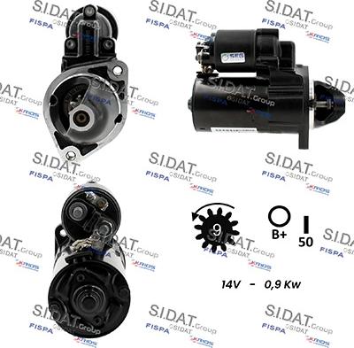 Sidat S12BH0941 - Motorino d'avviamento www.autoricambit.com