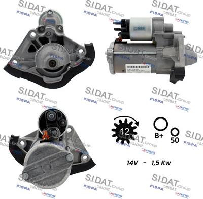 Sidat S12BH0948 - Motorino d'avviamento www.autoricambit.com