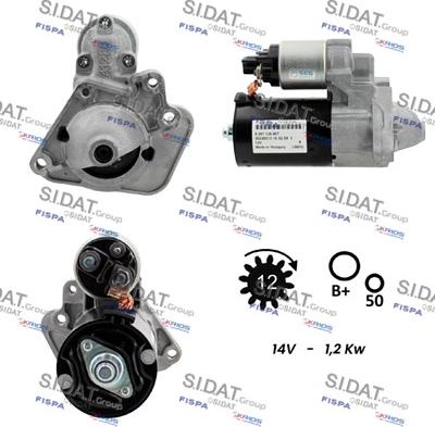 Sidat S12BH0942 - Motorino d'avviamento www.autoricambit.com