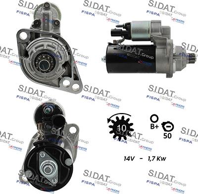 Sidat S12BH0951 - Motorino d'avviamento www.autoricambit.com