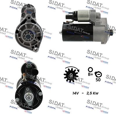 Sidat S12BH0900 - Motorino d'avviamento www.autoricambit.com