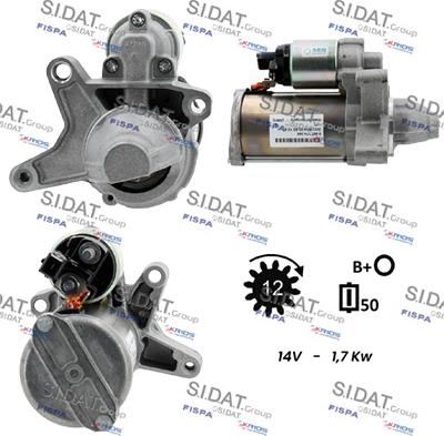 Sidat S12BH0935 - Motorino d'avviamento www.autoricambit.com