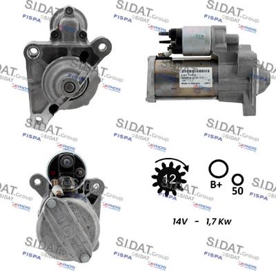 Sidat S12BH0936 - Motorino d'avviamento www.autoricambit.com