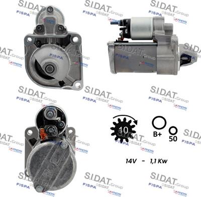 Sidat S12BH0937 - Motorino d'avviamento www.autoricambit.com