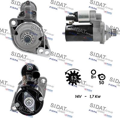 Sidat S12BH0925 - Motorino d'avviamento www.autoricambit.com