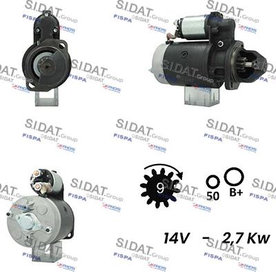 Sidat S12BH0494A2 - Motorino d'avviamento www.autoricambit.com