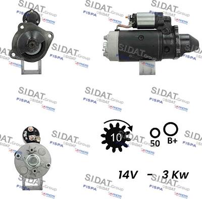 Sidat S12BH0492A2 - Motorino d'avviamento www.autoricambit.com