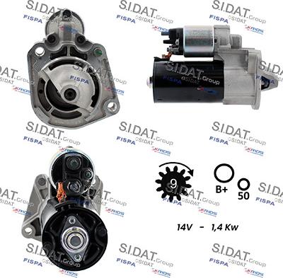 Sidat S12BH0497 - Motorino d'avviamento www.autoricambit.com