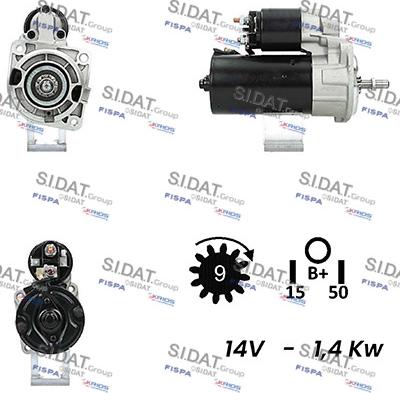 Sidat S12BH0439A2 - Motorino d'avviamento www.autoricambit.com