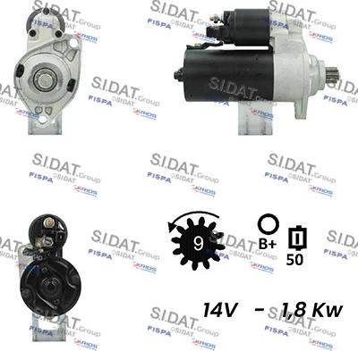 Sidat S12BH0438A2 - Motorino d'avviamento www.autoricambit.com