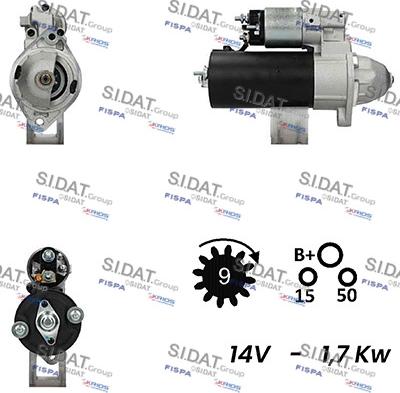 Sidat S12BH0427A2 - Motorino d'avviamento www.autoricambit.com