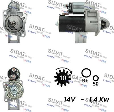 Sidat S12BH0479A2 - Motorino d'avviamento www.autoricambit.com