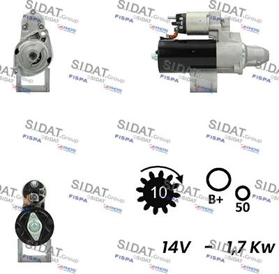 Sidat S12BH0470A2 - Motorino d'avviamento www.autoricambit.com