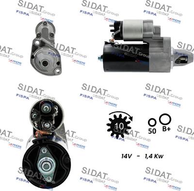 Sidat S12BH0472 - Motorino d'avviamento www.autoricambit.com