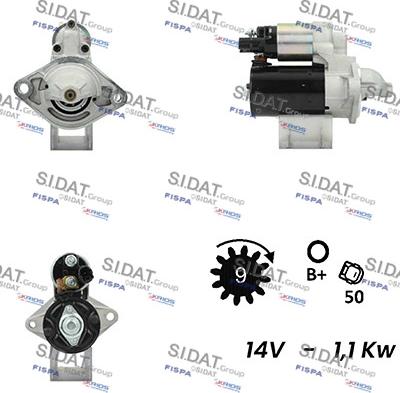 Sidat S12BH0585A2 - Motorino d'avviamento www.autoricambit.com