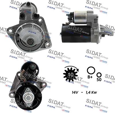 Sidat S12BH0697 - Motorino d'avviamento www.autoricambit.com