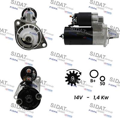 Sidat S12BH0654A2 - Motorino d'avviamento www.autoricambit.com