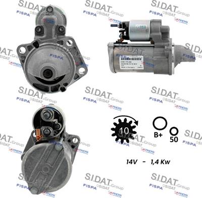 Sidat S12BH0665 - Motorino d'avviamento www.autoricambit.com