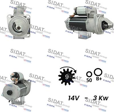 Sidat S12BH0662A2 - Motorino d'avviamento www.autoricambit.com