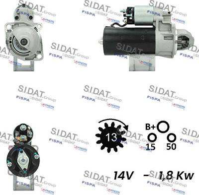 Sidat S12BH0604A2 - Motorino d'avviamento www.autoricambit.com