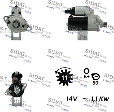 Sidat S12BH0601A2 - Motorino d'avviamento www.autoricambit.com