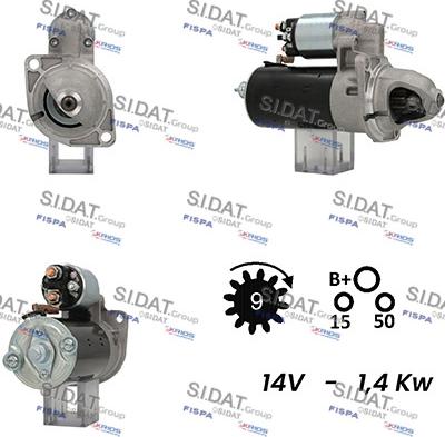 Sidat S12BH0603A2 - Motorino d'avviamento www.autoricambit.com