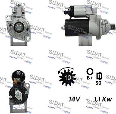 Sidat S12BH0629A2 - Motorino d'avviamento www.autoricambit.com