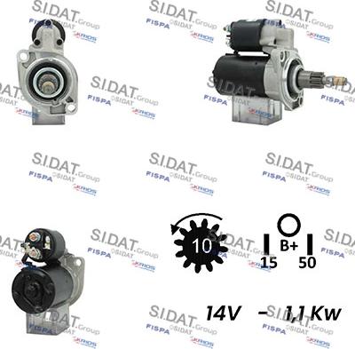 Sidat S12BH0621A2 - Motorino d'avviamento www.autoricambit.com