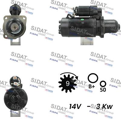 Sidat S12BH0673A2 - Motorino d'avviamento www.autoricambit.com