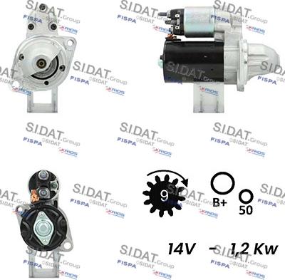 Sidat S12BH0091A2 - Motorino d'avviamento www.autoricambit.com