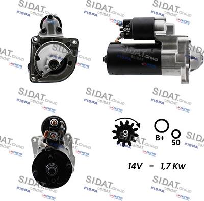 Sidat S12BH0030 - Motorino d'avviamento www.autoricambit.com