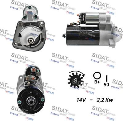 Sidat S12BH0198 - Motorino d'avviamento www.autoricambit.com