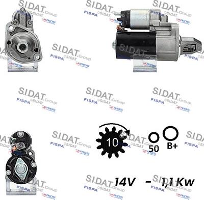 Sidat S12BH0149 - Motorino d'avviamento www.autoricambit.com