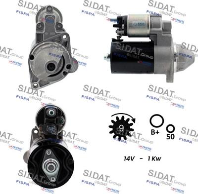 Sidat S12BH0147 - Motorino d'avviamento www.autoricambit.com