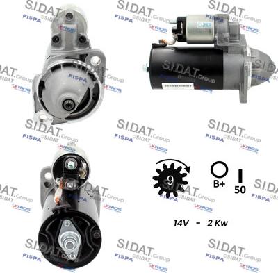 Sidat S12BH0156 - Motorino d'avviamento www.autoricambit.com