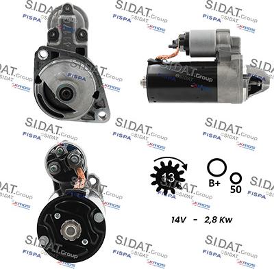 Sidat S12BH0189 - Motorino d'avviamento www.autoricambit.com