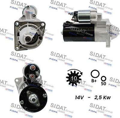 Sidat S12BH0184A2 - Motorino d'avviamento www.autoricambit.com