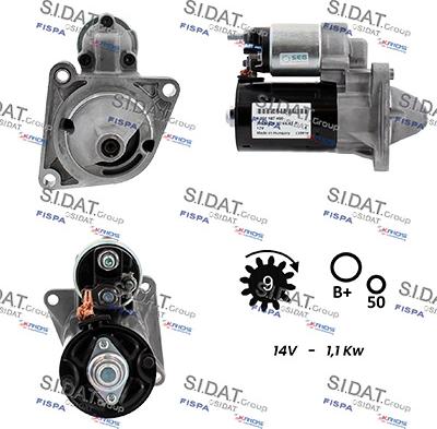 Sidat S12BH0183 - Motorino d'avviamento www.autoricambit.com