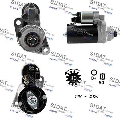 Sidat S12BH0175 - Motorino d'avviamento www.autoricambit.com